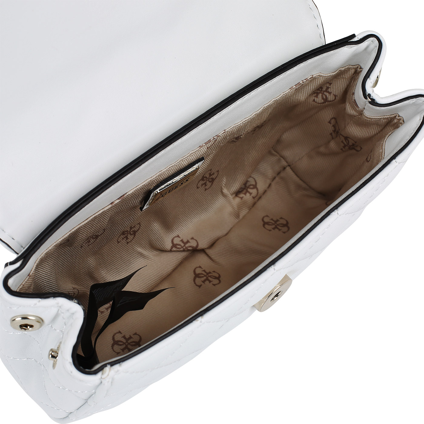 Белая поясная сумочка Guess Elliana