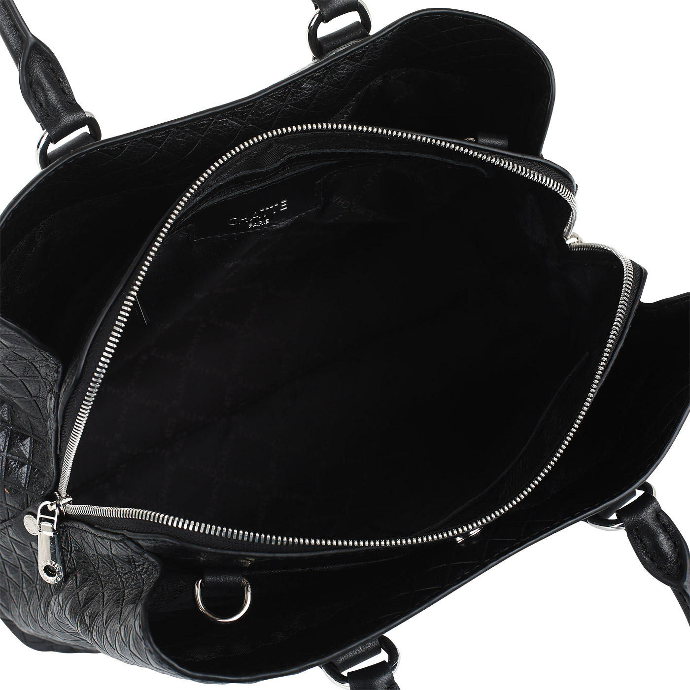 Вместительная стеганая сумка из натуральной кожи Chatte 