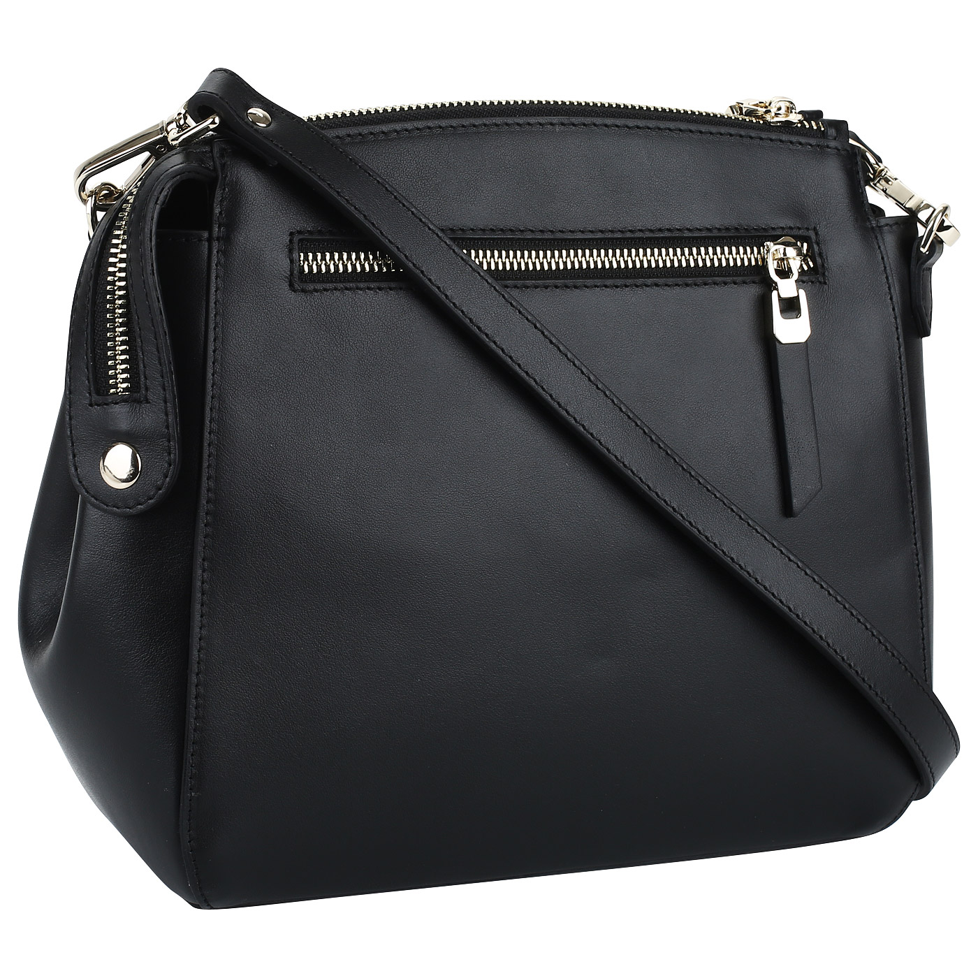 Черная сумочка на молнии Aurelli Shine